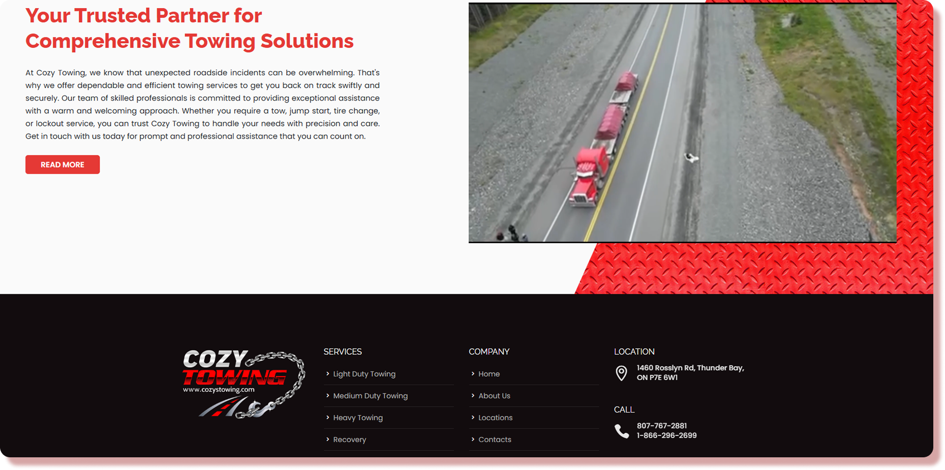 Cozy Towing - Quote Request