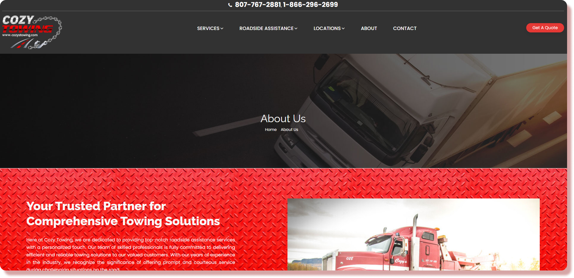 Cozy Towing - Quote Request